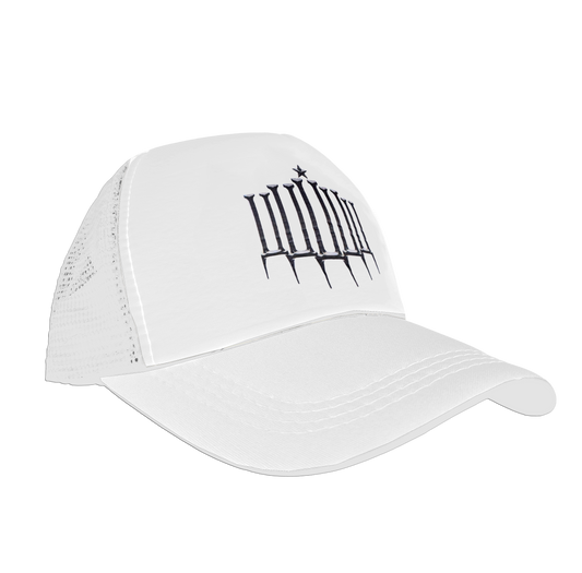 'U' Logo Trucker - Diamante White